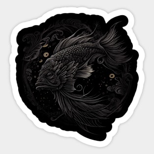 Betta fish ornament Sticker